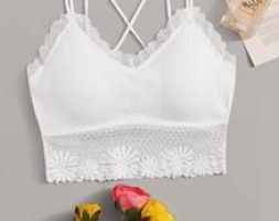 Floral Lace Crisscross Bralette