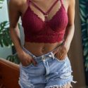 Floral Lace Harness Bralette