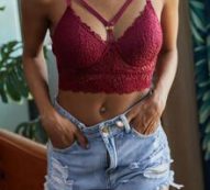 Floral Lace Harness Bralette