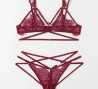 Floral Lace Harness Lingerie Set