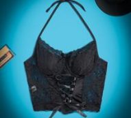 Floral Lace Lace-up Front Bralette