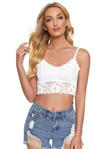 Floral Lace Longline Bralette