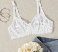Floral Lace Sheer Underwire Bra