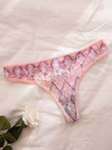 Floral Lace Thong