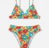 Floral Pattern Bikini Swimsuit