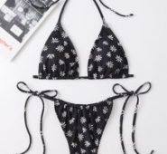 Floral Pattern Bikini Swimsuit
