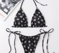 Floral Pattern Bikini Swimsuit