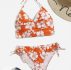 Floral Pattern Bikini Swimsuit