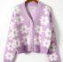Floral Pattern Button Front Cardigan