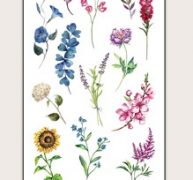 Floral Pattern Tattoo Sticker