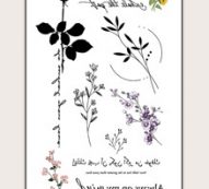 Floral Pattern Tattoo Sticker
