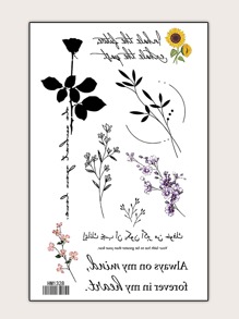 Floral Pattern Tattoo Sticker