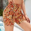 Floral Print Biker Shorts