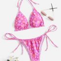 Floral Print Bikini Swimsuit