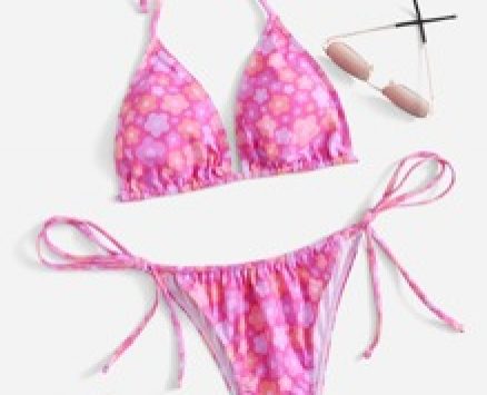 Floral Print Bikini Swimsuit