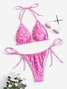 Floral Print Bikini Swimsuit