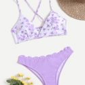 Floral Print Bikini Swimsuit