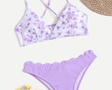 Floral Print Bikini Swimsuit