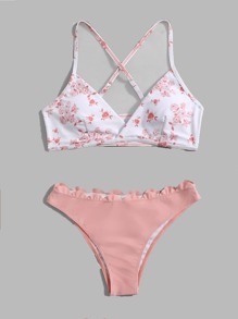 Floral Print Bikini Swimsuit