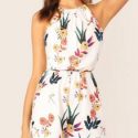 Floral Print Cami Romper