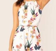 Floral Print Cami Romper