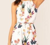 Floral Print Cami Romper