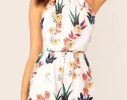 Floral Print Cami Romper