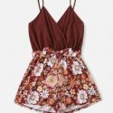 Floral Print Cami Romper