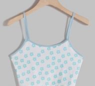 Floral Print Ringer Crop Cami
