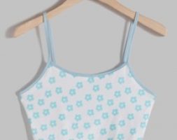 Floral Print Ringer Crop Cami