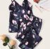 Floral Print Satin Cami PJ Set
