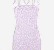 Floral Print Tie Shoulder Dress