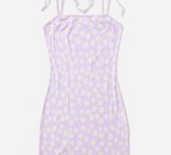 Floral Print Tie Shoulder Dress