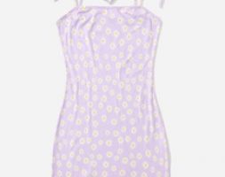 Floral Print Tie Shoulder Dress