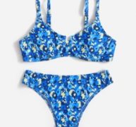 Floral Print Underwire Bikini Swimsuit