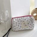 Floral Print Zipper Makeup Bag