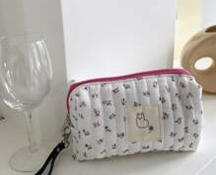 Floral Print Zipper Makeup Bag