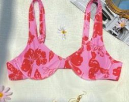 Floral Push Up Bikini Top