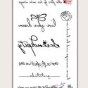 Floral & Letter Graphic Tattoo Sticker