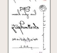 Floral & Letter Graphic Tattoo Sticker