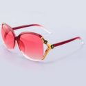 Flower Decor Tinted Lens Sunglasses