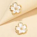 Flower Design Stud Earrings