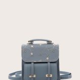 Flower Embroidered Backpack