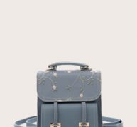 Flower Embroidered Backpack