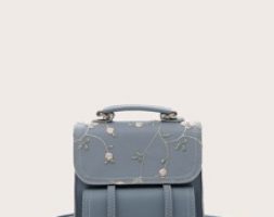 Flower Embroidered Backpack