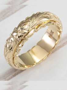 Flower Engraved Ring