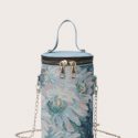 Flower Graphic Bucket Bag