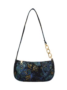 Flower Graphic Shoulder Bag