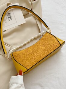 Flower Graphic Shoulder Bag