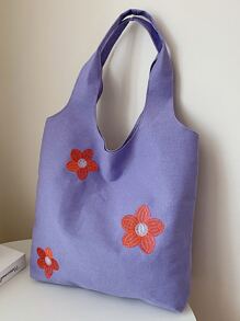 Flower Graphic Tote Bag